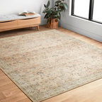 Loloi Hathaway Collection HTH-06 Blush/Multi 2'-3" x 3'-9", .25" Thick Accent Rug, Soft, Durable, Printed, Modern, Low Pile, Non-Shedding, Easy Clean, Living Room Rug