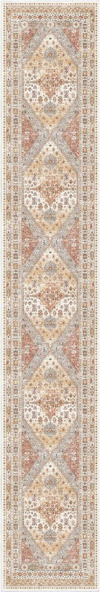 zesthome Washable Runner Rug 2.5x14 - Stain Resistant Entryway Rug,Ultra-Thin Kitchen Rugs, Anti Slip Backing Runner Rugs for Entrance Laundry Room Indoor Hallway (Orange,2.5'x14')