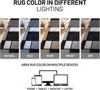 Rugshop Contemporary Modern Boxes Design Area Rug for Home Office,Living Room,Bedroom,Kitchen Non-Shedding Area Rug 5'3" x 7'3" Gray