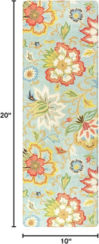 Lahome Collection Floral 2'x6' Non Slip Vintage Hallway Runner, Laundry Throw and Mats for Laundry Room, Washable Kitchen Floor Bathroom Hallway Entryway Area Rugs