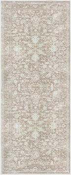 KILOCOCO Hallway Runner 2x5 Kitchen Runner Rug Printed Vintage Floral Washable Non-Slip Runners for Hallways Laundry Room Rugs Distressed Boho Rug for Bedroom, Beige