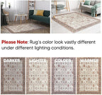 Keen Home Design 5x7 Rug - Machine Washable Area Rug with Non-Slip Backing, Ideal for Living Room, Dining Room, Bedroom - Vintage, Easy Clean, Durable, Low Pile - (5' x 7')