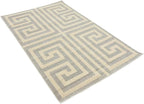 Unique Loom Athens Collection Classic Geometric Modern Border Design Area Rug (3' 3 x 5' 3 Rectangular, Gray/ Beige)