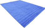 Unique Loom Solid Shag Collection Area Rug (9' x 12' 2" Rectangle, Periwinkle Blue)