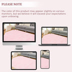 RUGSREAL Washable Rug 10x13 for Living Room Modern Abstract Area Rug Non-Slip Large Contemporary Bedroom Rug Stain Resistant Aesthetic Accent Floor Carpet Foldable Solid Rug for Home Office, Pink