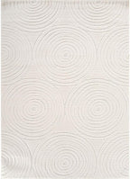 Beverly Rug Micro Loop Area Rug Light Gray 5x7 Geometric Modern Luxury Circular Durable Soft Indoor Rugs for Living Dining Room Office Stain Resistant Non Shedding Casual Indoor Carpet 5 x 7