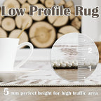 jinchan Moroccan 6x9 Area Rugs for Living Room - Machine Washable Soft Modern Geometric Stain Resistant Ultra-Thin Low-Pile Large Rug Non-Slip Carpet for Bedroom Kitchen Dining Room (6x9ft, Taupe)