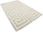 Unique Loom Athens Collection Classic Geometric Modern Border Design Area Rug (5' 0 x 8' 0 Rectangular, Gray/ Beige)