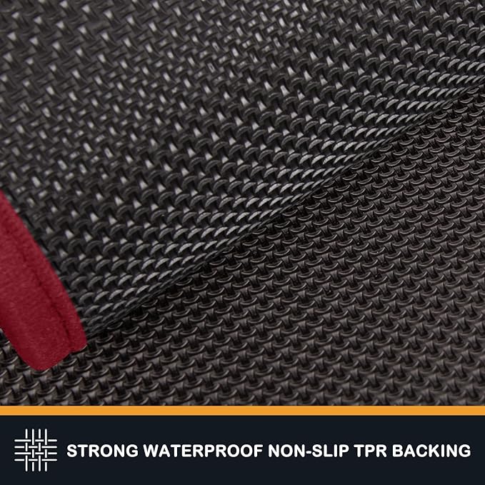 PURRUGS Dirt Trapping Door Mat 24" x 35.5", Non-Slip Machine Washable Entry Rug, Shoe Scraper, Dog Doormat, Super Absorbent Welcome Mat for Front & Back Door, Muddy Shoes & Paws, Burgundy Red