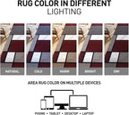 Rugshop Modern Geometric Boxes Red Area Rug, Non-Shedding Carpet for Living Room, Bedroom, or Dining Room, 5'3" x 7'3"