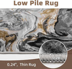 9x12 Area Rugs for Living Room, Modern Abstract Rug for Bedroom, Contemporary Machine Washable Rug, Large Stain Resistant Carpet for Dining Room Playroom Nursery Room, Pet & Kids Friendly