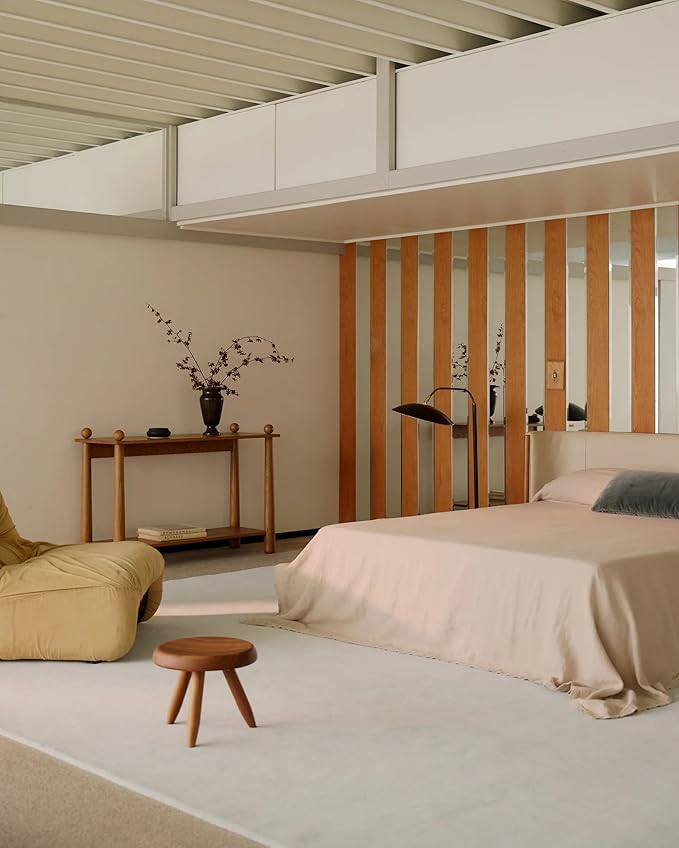 Hand-Tufted Wool Rectangle Area Rug – Soft Premium Wool Carpet for Living Room, Bedroom & Home Décor – 9X13 ft| Powder Blue – Durable, Non-Slip Backing, Handcrafted Rug