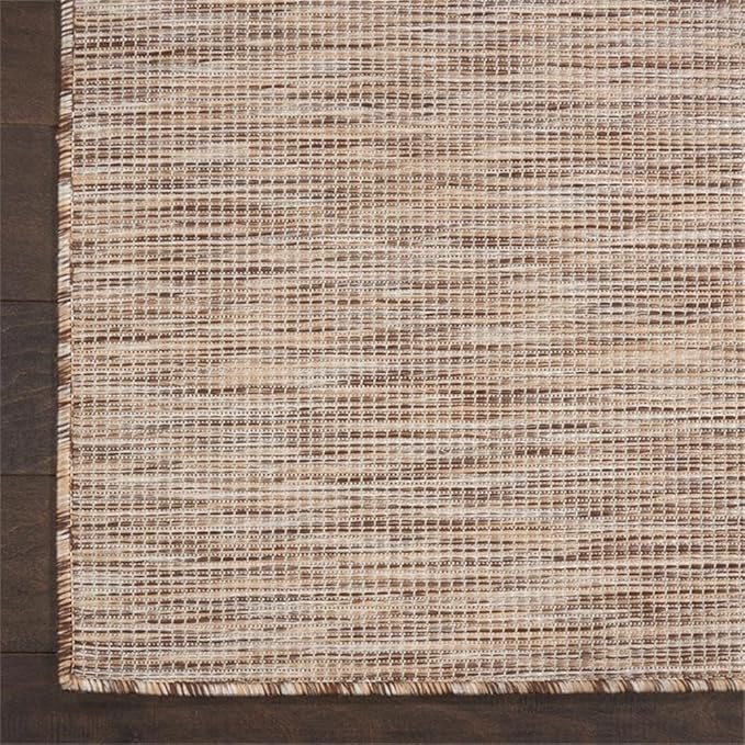 Pemberly Row 6' x 9' Beige Fabric Modern Indoor/Outdoor Area Rug