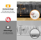 Zentavio Area Rugs for Living Room Small Carpet for Bedroom 3x5 Bedside Washable Soft Fluffy Shag Aesthetic Plush High Pile Throw Rug for Nursery Kids Room Dorm Room Tie-Dyed Black Grey