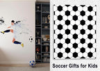 Soft Soccer Rugs for Bedroom, Machine Washable, Cute Bedside Boys Area Rug for Kids Toddlers Teens, Soccer Lovers Home Decor Indoor Carpet for Living Room, Dorms, Nursery, 5x7 FT