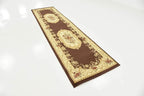 Unique Loom Versailles Collection Traditional Classic Floral Motif Area Rug (2' 7 x 10' 0 Runner, Brown/ Ivory)