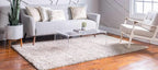 Unique Loom Davos Shag Collection Area Rug - Solid (6' 1" x 9' Rectangle, Linen)