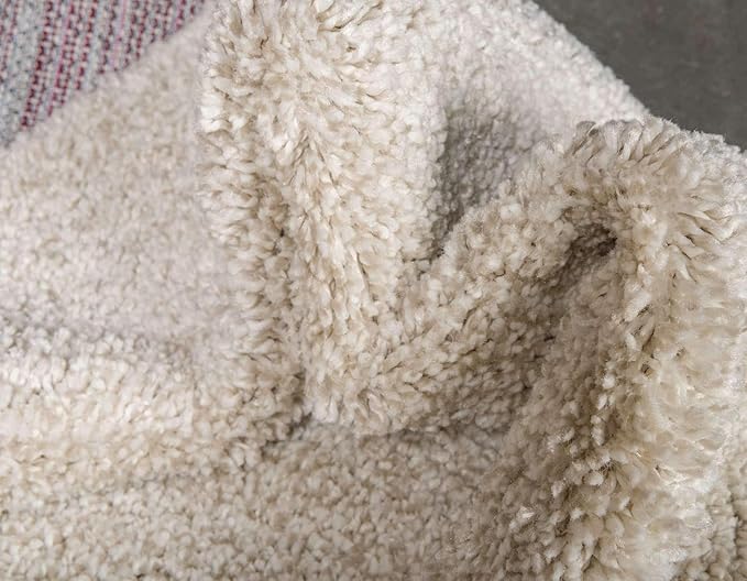 Unique Loom Solo Collection Area Rug - Calabasas (6' 1" Round, Ivory)
