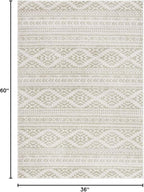 SAFAVIEH Area Rug 3x5 - Tulum Collection - Ivory & Sage, Moroccan Boho Tribal Design, Non-Shedding & Easy to Clean, Ideal for Entryway, Foyer, Accent Space, Bedroom (TUL272H)