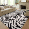 YIHOUSE Tiger Washable Area Rugs 5'x7', Black and Beige Modern Rug for Living Room, Bedroom, Ultra Thin Animal Stripe Print Rug for Girls Boys Nursery, Playroom, Dorm Room