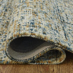Hand Tufted Wool ECO-Friendly Area Rugs - 5'x8', Rectangle Shape, Blue & Beige, Solid Plain Design, High Pile Thick Handmade Area Rugs for Living Room, Bed Room (KWC111)