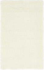 Unique Loom Solid Shag Collection Area Rug (3' 3" x 5' 3" Rectangle, Snow White)
