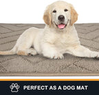 PURRUGS Dirt Trapping Door Mat 24" x 35.5", Non-Slip Machine Washable Entry Rug, Shoe Scraper, Dog Doormat, Super Absorbent Welcome Mat for Front & Back Door, Muddy Wet Shoes & Paws, Taupe