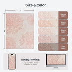 WITSHOCK Pink Rugs 7x9 for Bedroom Girls,Floral Modern Distress Print Pattern Carpet for Living Room Dining Room,Stain Resistant Anti Slip Backing Rugs for Kids Room Nursery Playroom,Light Pink