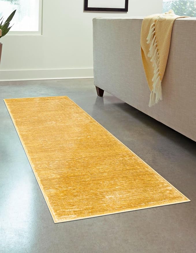 Unique Loom Finsbury Collection Area Rug - Kate (2' x 8' Runner, Yellow)