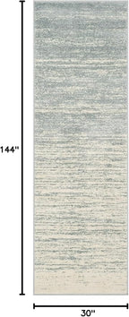 SAFAVIEH Adirondack Collection Runner Rug - 2'6" x 12', Slate & Cream, Modern Ombre Design, Non Shedding & Easy to Clean, Ideal for Hallway, Foyer, Kitchen, Entryway, Bedroom (ADR113T)