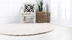 Unique Loom Solo Collection Area Rug - Calabasas (6' 1" Round, Ivory)