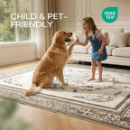 SOULFUL Medium Pile 2x3 Entryway Rug - Cozy Soft Underfoot Small Area Rug - Brown Boho Floral - Washable Non-Slip - Perfect for Hallway Kitchen Bedroom Bathroom Indoor Entrance