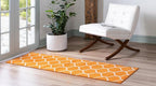 Rugs.com Lattice Frieze Collection Rug – 2' x 6' Runner Orange Medium Rug Perfect for Living Rooms, Large Dining Rooms, Open Floorplans