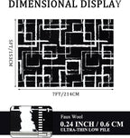 YIHOUSE Black Modern Geometric Area Rug 5x7, Black and White Rug with Abstract Rectangular Patterns,Non-Shedding Washable Rugs for Bedroom, Home Office and Small Living Room