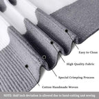 KOZYFLY Striped Outdoor Rug 3x5 Ft Front Door Rug Gray and White Hand Woven Cotton Washable Outdoor Doormats Outdoor Entrance Mat for Front Door Kitchen Entryway Patio Front Porch Decor