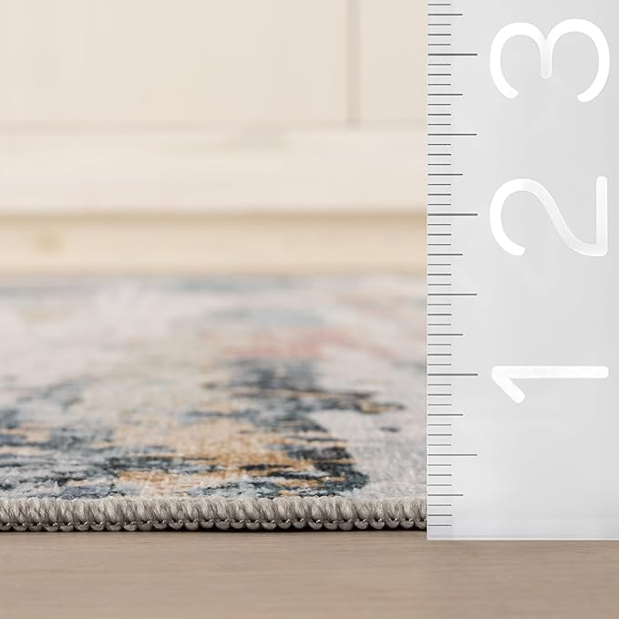 Dash & Albert Blaire Mineral Machine Washable Rug, 3 X 5 Feet, Multicolored Graphic Pattern