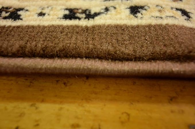 Unique Loom Sialk Hill Collection Area Rug - Washington (3' x 16' 5" Runner Brown/Black)