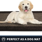 PURRUGS Dirt Trapper Door Mat 32" x 48", Non-Slip/Skid Machine Washable Entryway Rug, Shoes Scraper, Throw Rug, Super Absorbent Area Rug for Muddy Wet Shoes and Paws, Grayish Brown & Coffee