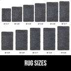 GORILLA GRIP Bath Rug Mat 36x24, Soft Absorbent Chenille, Quick Dry Microfiber Mats, Rubber Backing Washable Shower Floor Rugs, Bathmat Runner, US Designed Bathroom Home Decor Accessories Charcoal