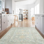 Revival Rugs Nimbus 5'x8' Zero-Shedding Area Rug for Living Room Bedroom - Oeko-TEX Certified, Low Pile, Spot Clean, Confetti, Mint Green
