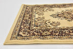 Unique Loom Reza Collection Traditional Persian Style Area Rug, 2 ft 7 in x 10 ft, Ivory/Brown