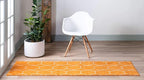 Unique Loom Trellis Frieze Collection Area Rug - Geometric (2' x 6' 1" Runner, Orange/ Ivory)
