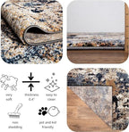 Keen Home Design Area Runner Rugs - 2x10 Non-Shedding, Abstract Runner for Kitchen, Living Room, Bedroom, Dining Room, Entryway - Size: 2'8" x 9'11", Multi