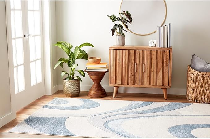 Home Dynamix Tribeca Slade Modern Area Rug, Abstract Blue 9'2"x12'5", Rectangular