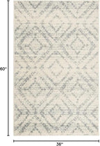 SAFAVIEH Adirondack Collection Accent Rug - 3' x 5', Ivory & Light Blue, Modern Distressed Design, Non-Shedding & Easy Care, Ideal for High Traffic Areas in Entryway, Living Room, Bedroom (ADR131T)