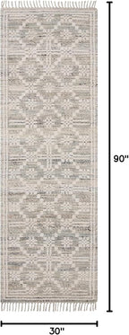 Loloi Angela Rose Rivers Collection RIV-02 Lagoon/Ivory 2'-6" x 7'-6" Reversible Runner Rug