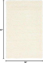 Unique Loom Solid Shag Collection Area Rug (3' 3" x 5' 3" Rectangle, Snow White)
