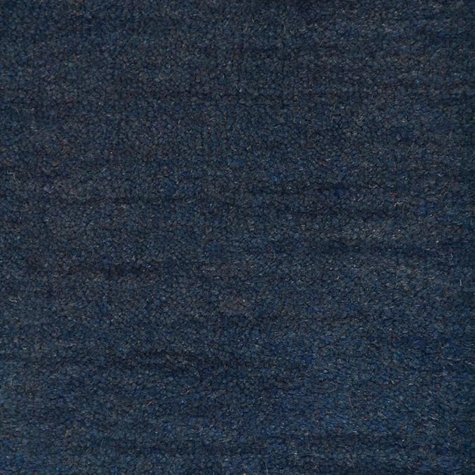 Hand Knotted Loom Wool ECO-Friendly Area Rugs - 10'x10', Square, Blue Color, Solid Plain Design, High Pile Thick Handmade Anti Skid Area Rugs for Living Room, Bed Room (L00111)