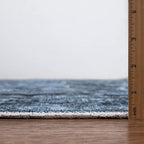 Bloom Rugs Caria Washable Non-Slip 3x5 Rug - Blue/Charcoal Traditional Area Rug for Living Room, Bedroom, Dining Room, and Kitchen - Exact Size: 3' x 5'