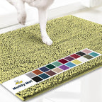 Muddy Mat® | Super Absorbent Door Mat Indoor, Microfiber Quick Dry Chenille Entryway Rug, Non-Slip Front Door Mat, Indoor Mats for Entryway, Machine Washable Pet Rug, Yellow 19"x30"